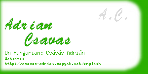 adrian csavas business card