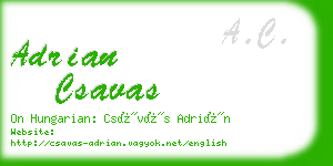 adrian csavas business card